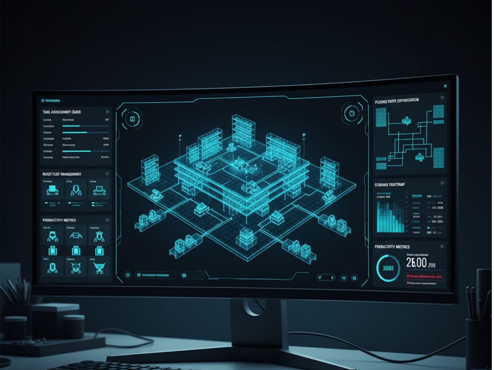 AI-powered smart warehouse with autonomous robots