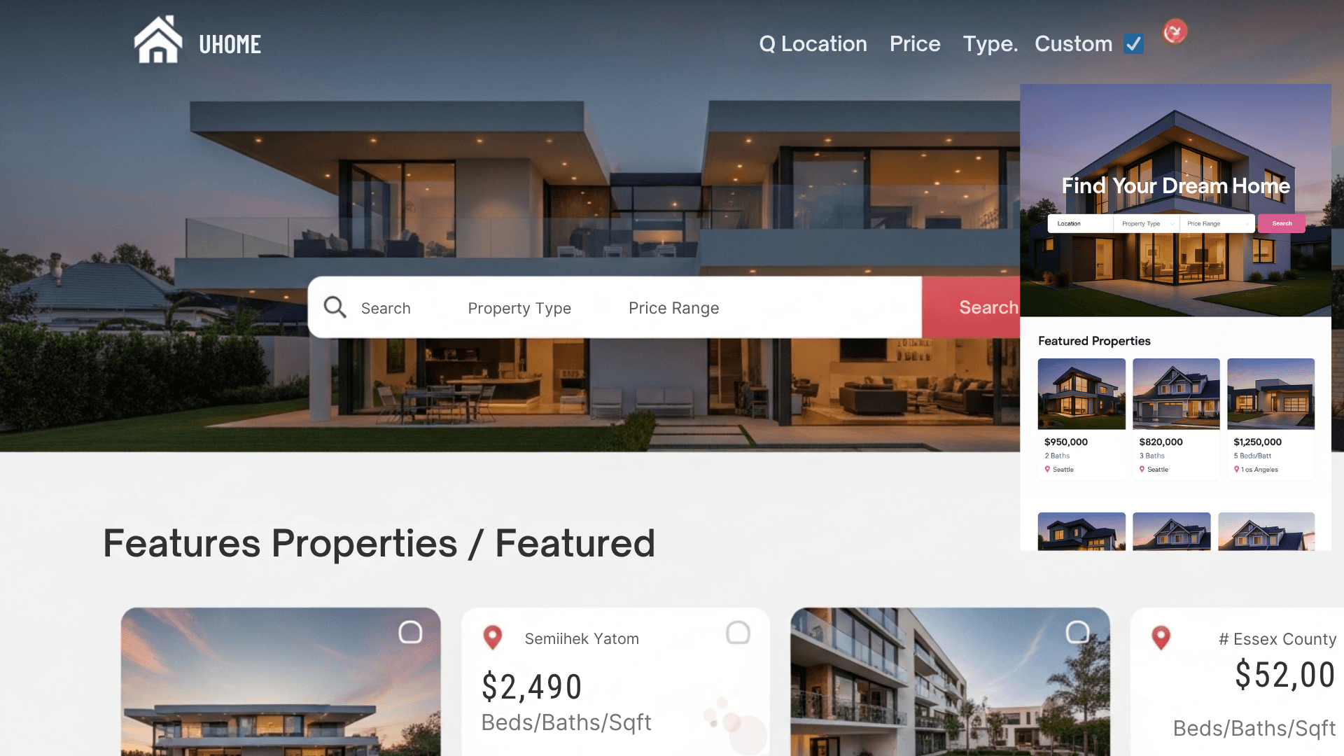 Real Estate Pro Suite Homepage Mockup